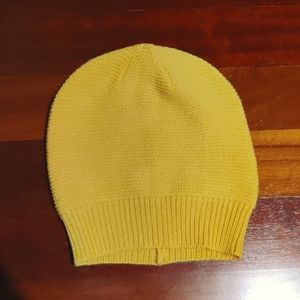 Yellow knit beanie